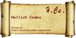 Hellich Csaba névjegykártya